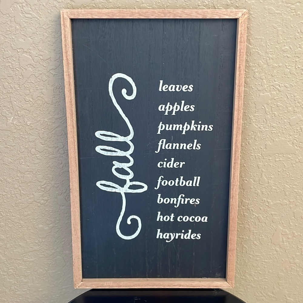 Final Price          Target BP Black and White Fall Checklist Wooden Sign